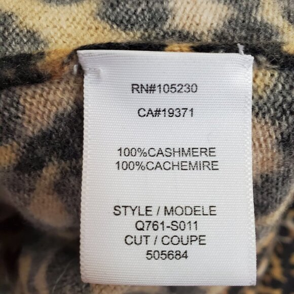 Equipment Femme Womens Size S 100% Cashmere Sweater Leopard Animal Print Cheetah - Picture 3 of 5